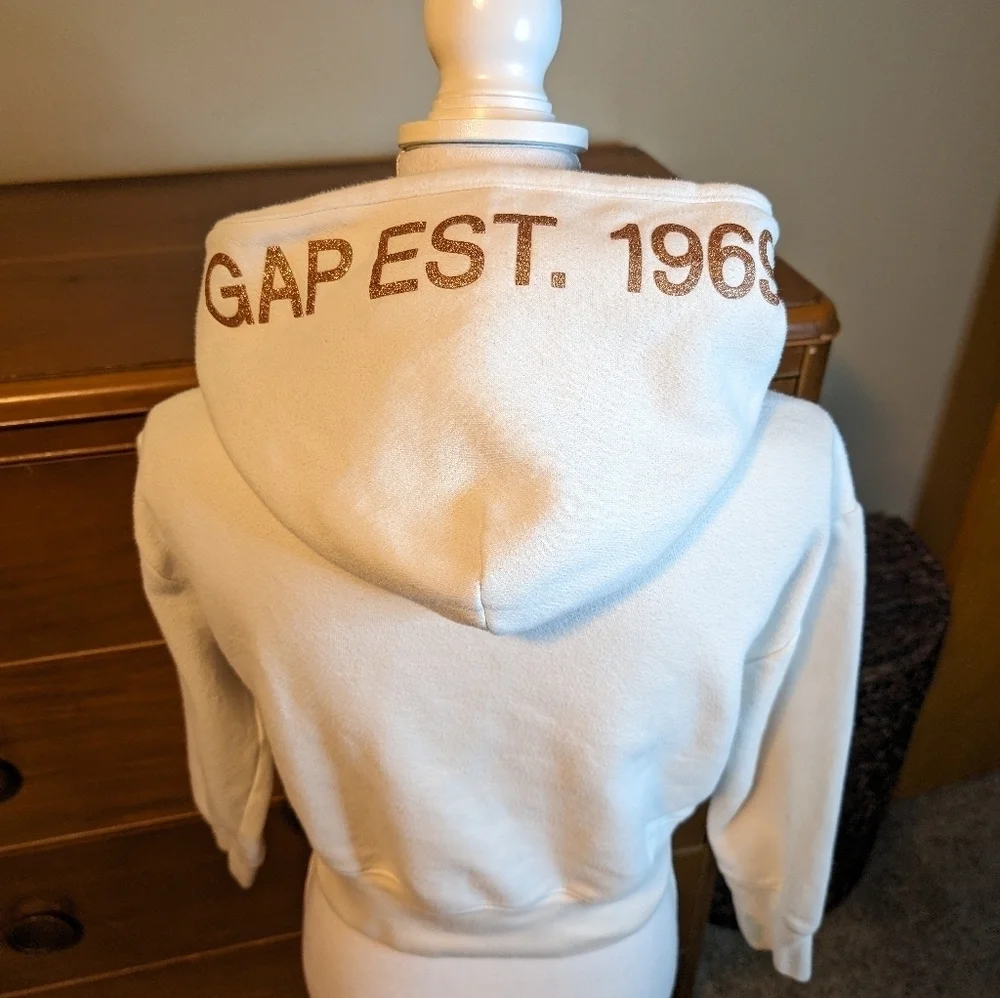 GAP Mickey Sparkle Gold Cropped (Junior Girls) Sweatshirt